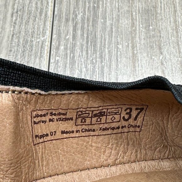 Josef Seibel Pippa 07 Ballet Flat Shoes Women Sz 37 Slip On Patent Leather Black - Picture 11 of 12